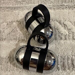 Silver and Black Hand Weights